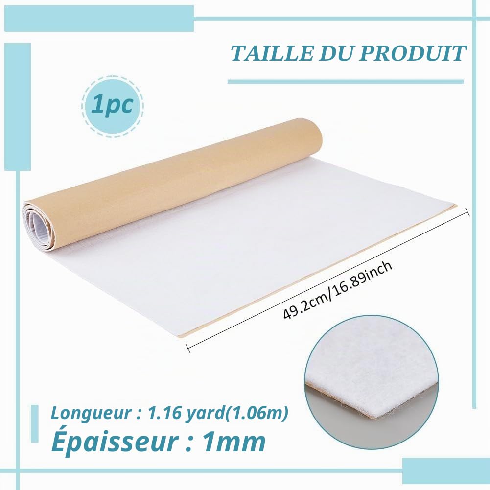 BENECREAT Entoilage Coton Auto-Adhésif 49x106cm 4,5mm