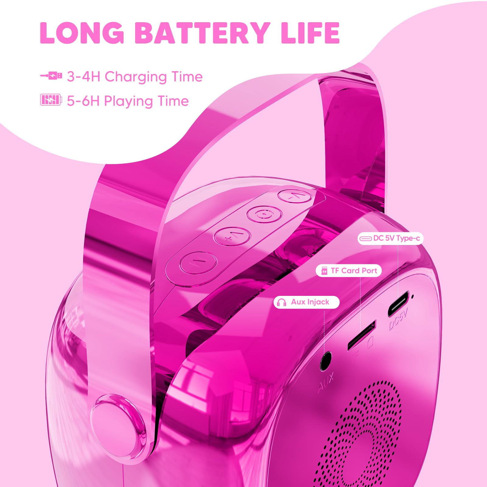 JYPS Micro Karaoké Enfant Bluetooth 2 Micros 3-12 Ans
