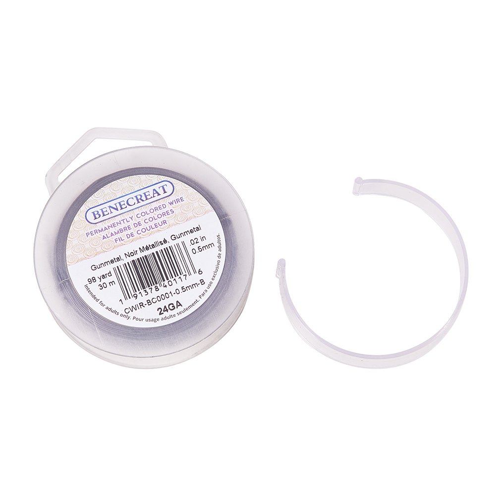 BENECREAT Fil Cuivre Gunmetal 0,5mm 30m Bijoux 24 Gauge
