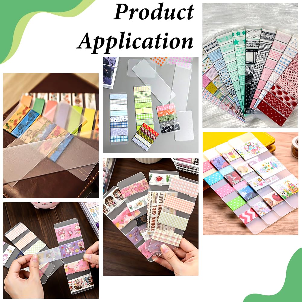 BENECREAT carte washi plastique transparente 120 pcs 15 cm
