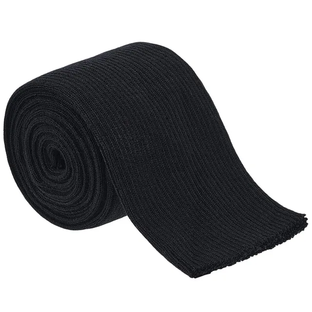 BENECREAT bord-côte tricot noir 1,1m poignets veste
