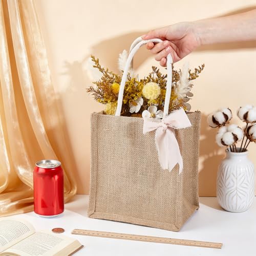 BENECREAT mini sacs jute toile 23,5 cm lot de 12 naturel