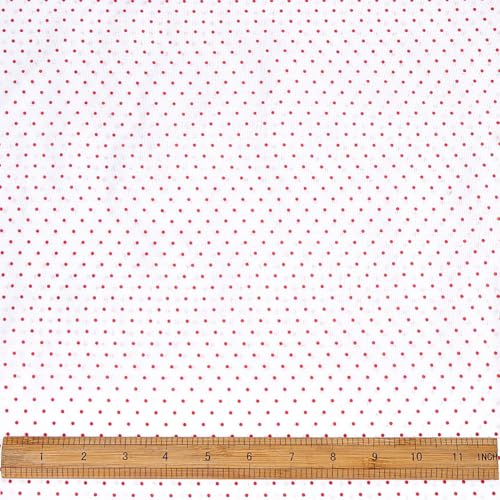 BENECREAT Tissu Coton Pois Blanc 1x1.45m Couture Robe