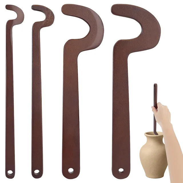 BENECREAT outils tournage poterie bois 4 pièces modelage