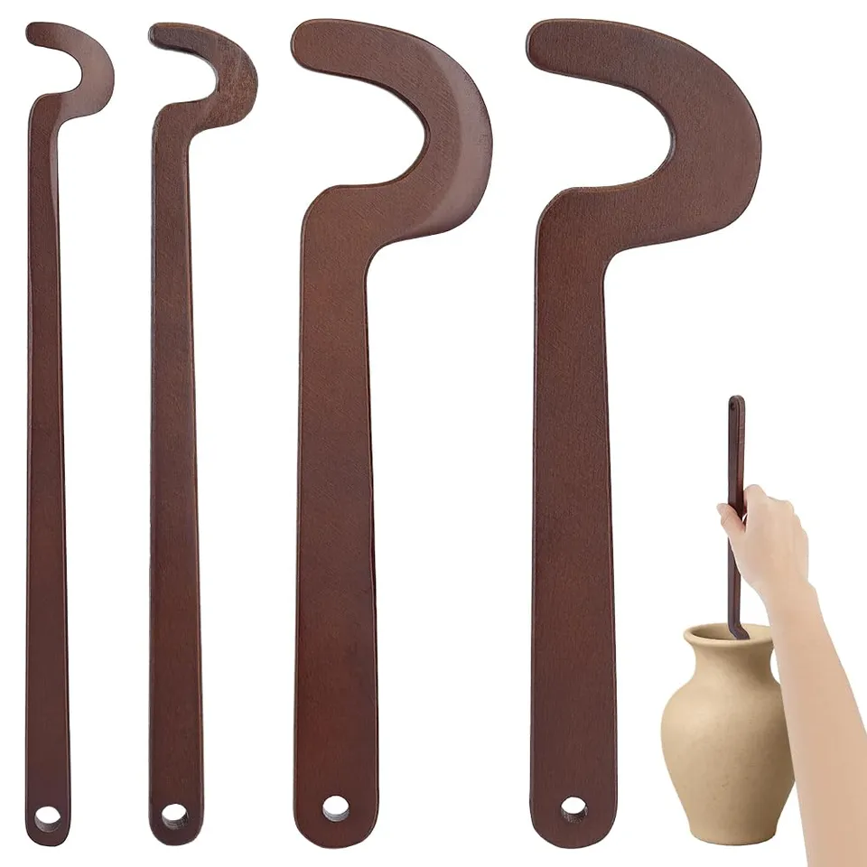 BENECREAT outils tournage poterie bois 4 pièces modelage