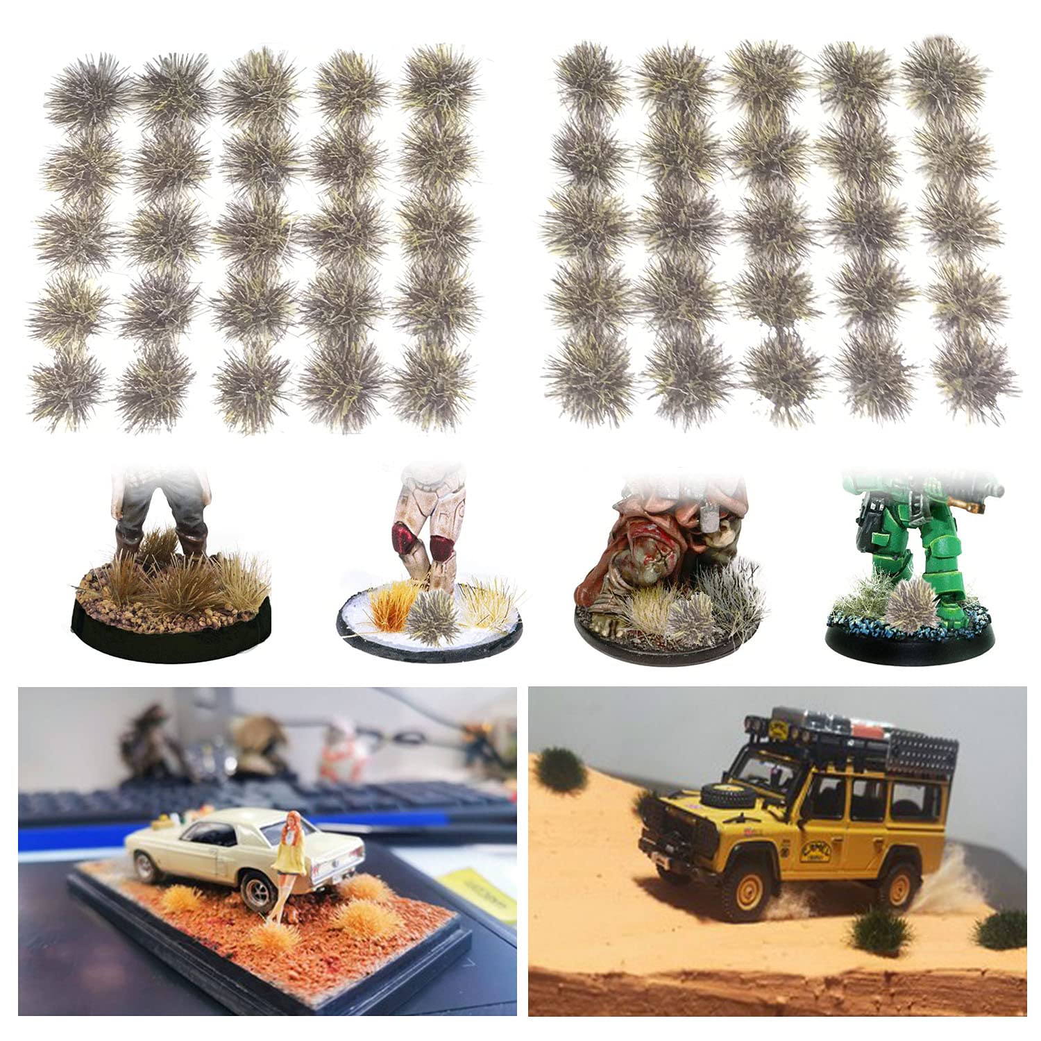 Cayway Décor Train Miniature Herbe Arbustes Style 4