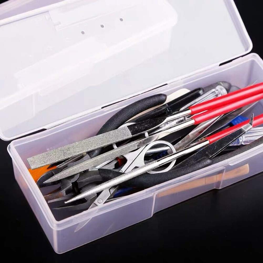 BENECREAT lot 5 boîtes rangement plastique transparentes 19 cm