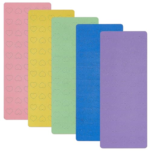 BENECREAT épingles carte bois cœur 5 couleurs 250 pcs