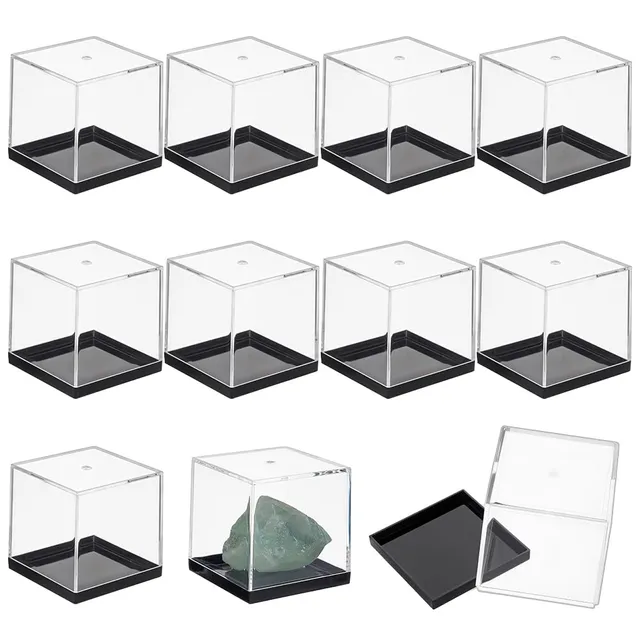 BENECREAT Boîte exposition cube transparent 55 mm x12