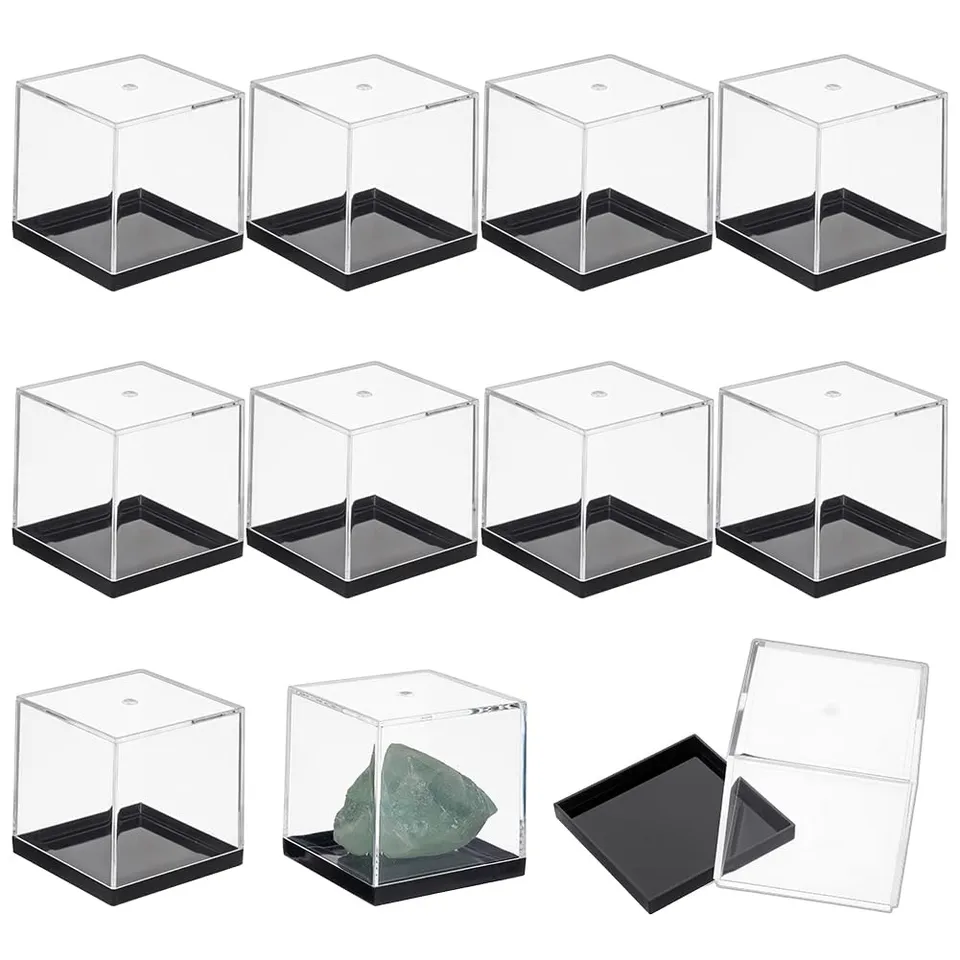 BENECREAT Boîte exposition cube transparent 55 mm x12