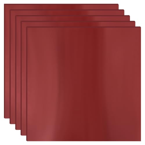 BENECREAT feuille silicone 200x200x2mm rouge 5pcs haute température