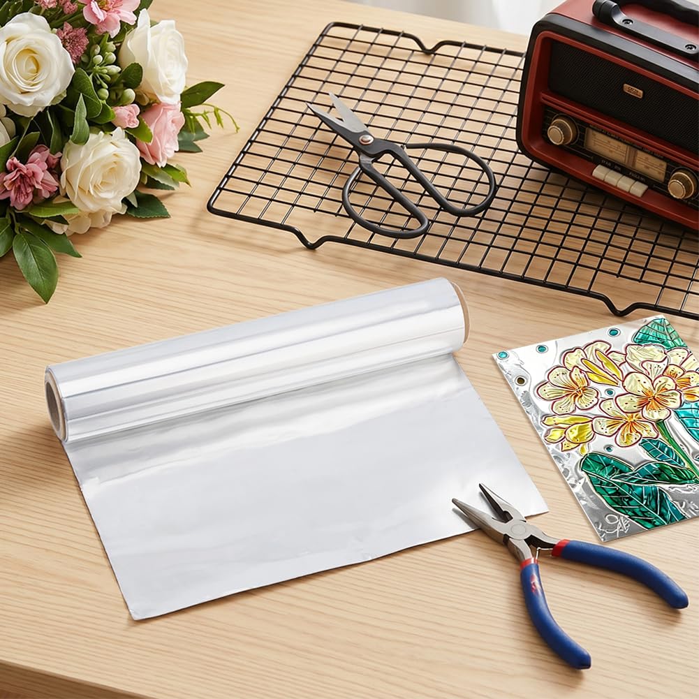 BENECREAT Rouleau Aluminium 6m x 300mm 0,07mm Déco