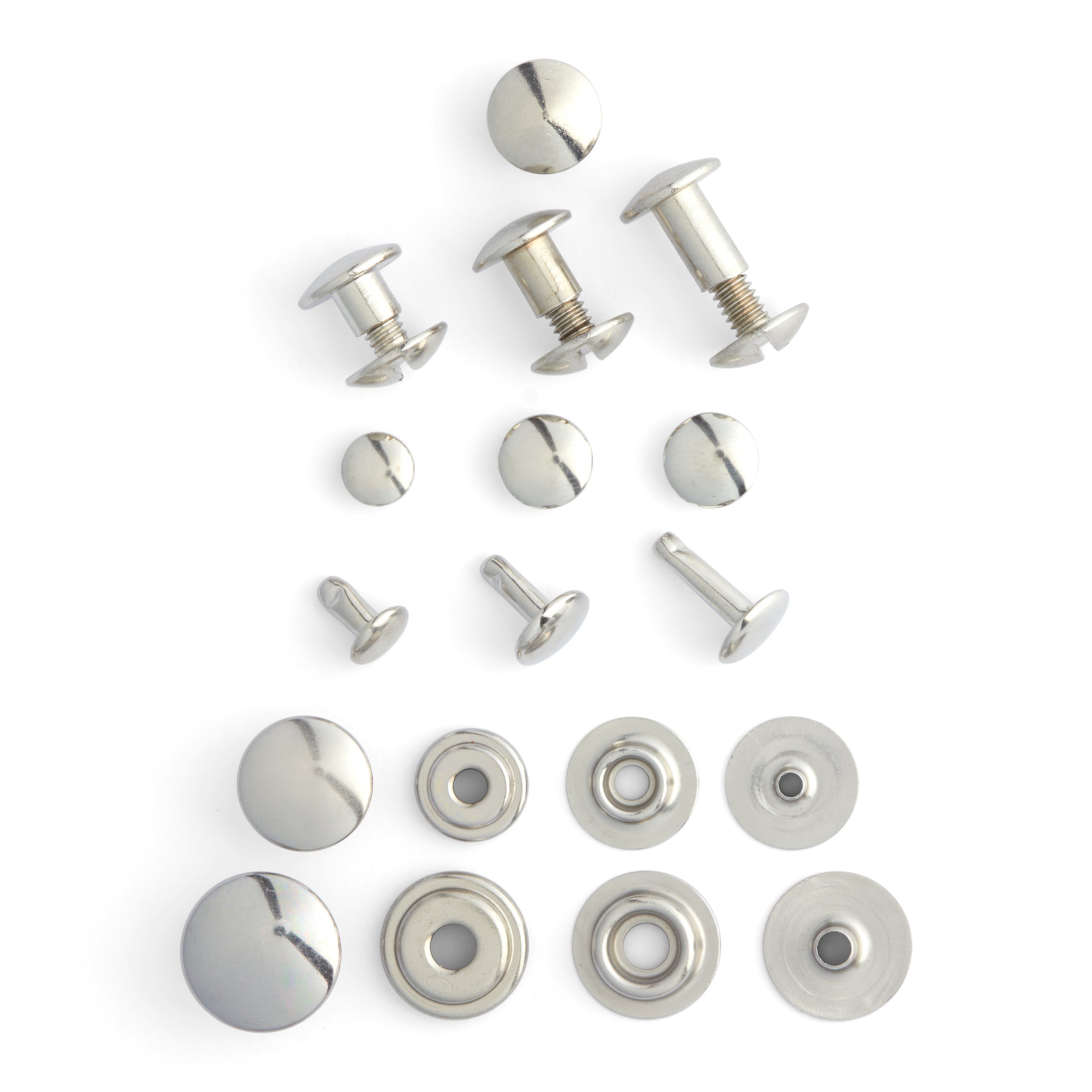 Tandy Leather attaches cuir lot vis rivets nickel 160 jeux