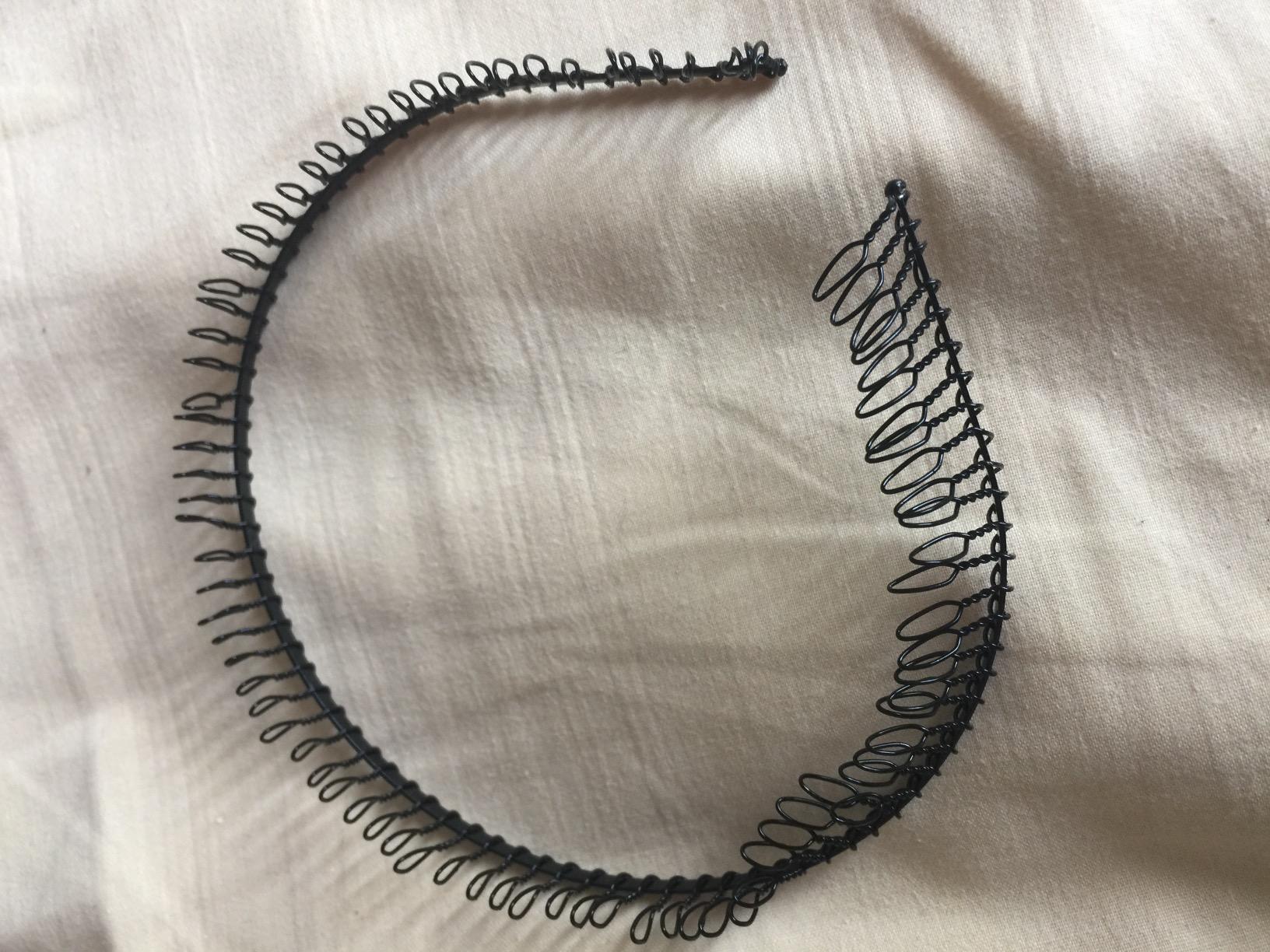 ROSENICE Serre-tête peigne métal noir 80 dents femme