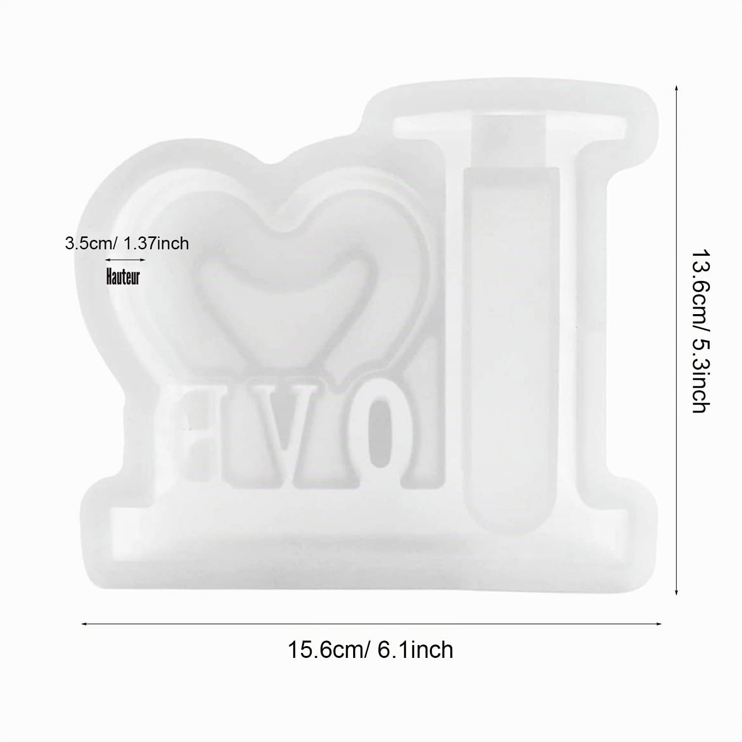 Cayway Moule Résine Vase Cadre Photo 13,6 cm + 3 Tubes