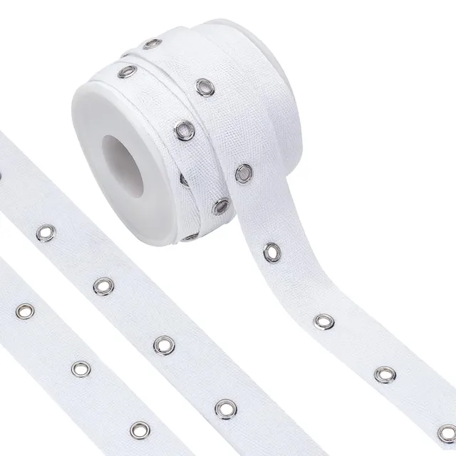 Benecreat ruban à œillets blanc 7,3 m coton 25 mm