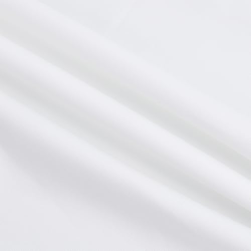 BENECREAT tissu polyester élastique blanc 1m x 150cm