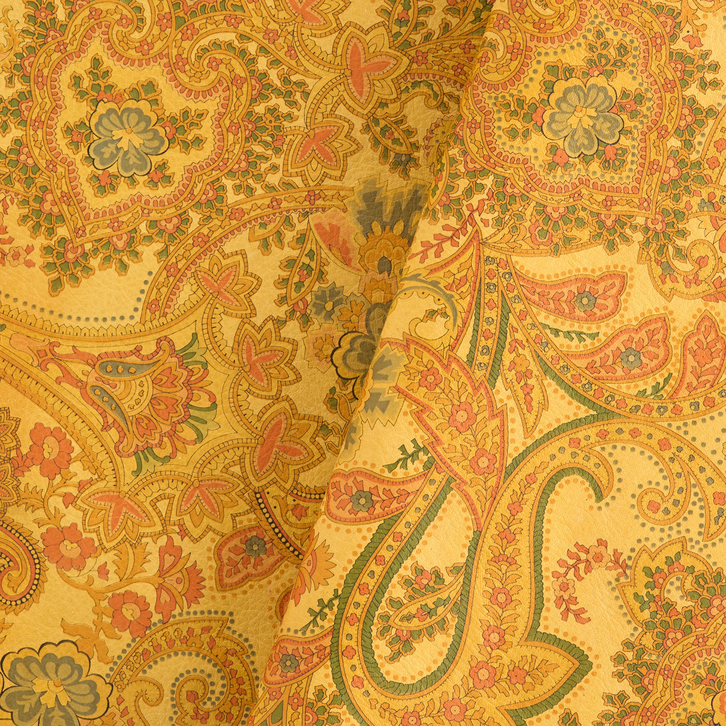 Tandy Leather épaule cuir paisley vintage moutarde 3-5 oz