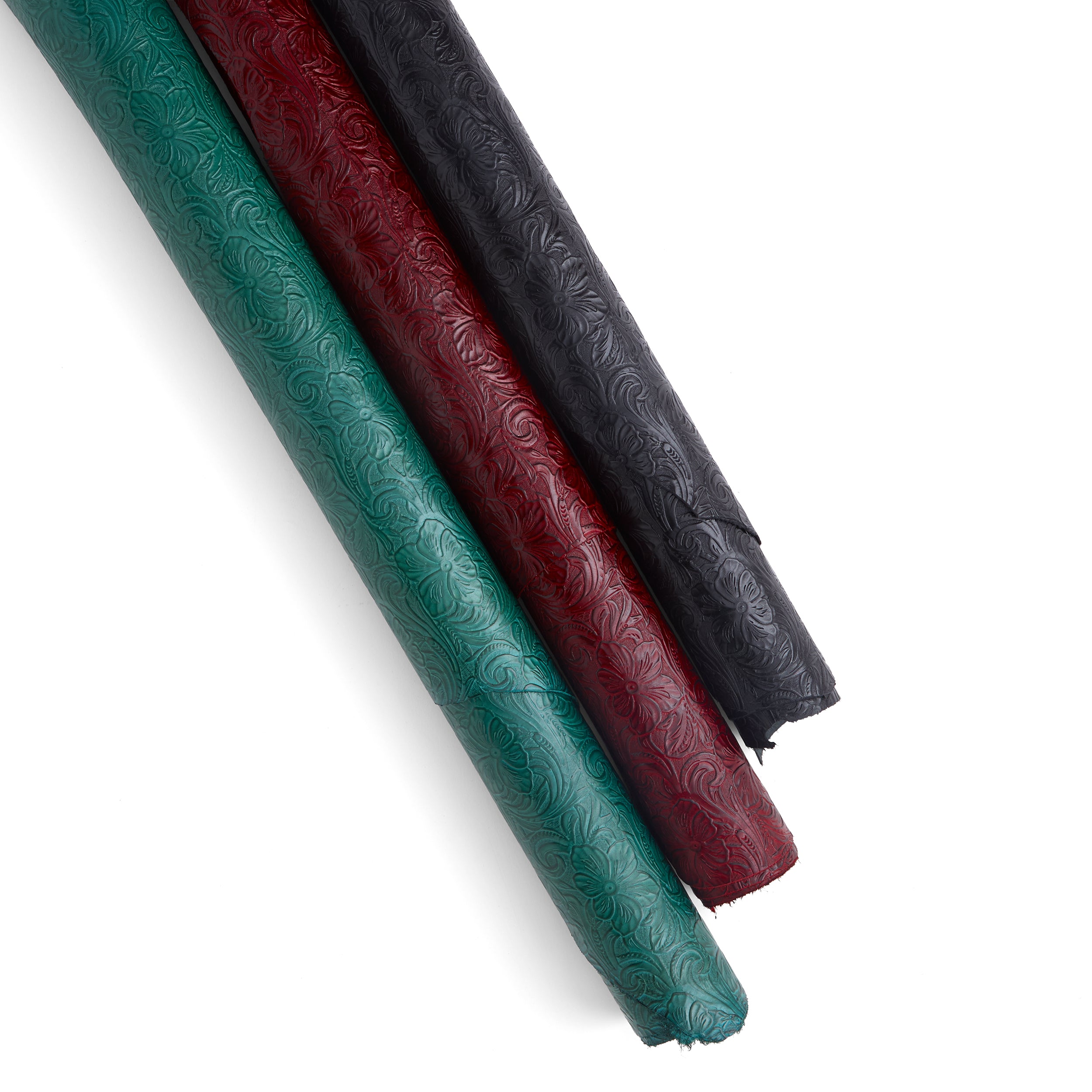 Tandy Leather Épaule florale cuir vache turquoise 1-1,6 mm