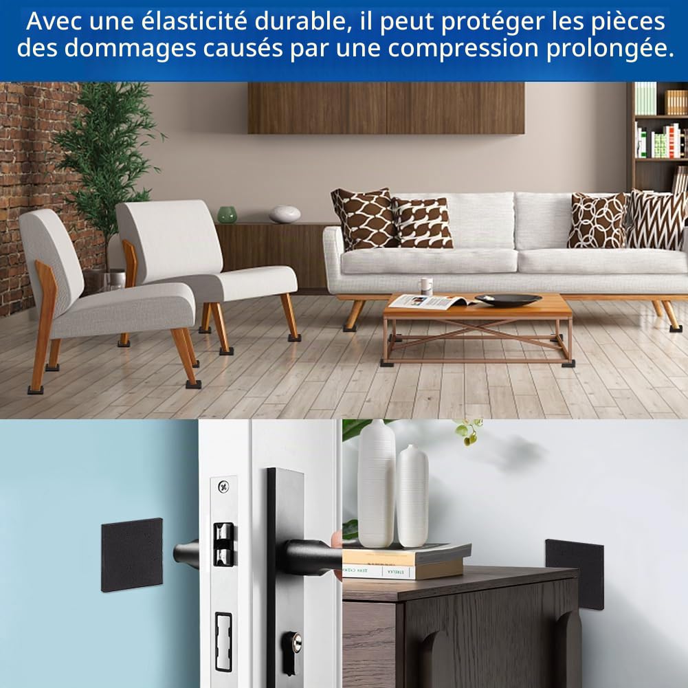 BENECREAT Bande Mousse Adhésive Noire 5m x 30mm x 6mm