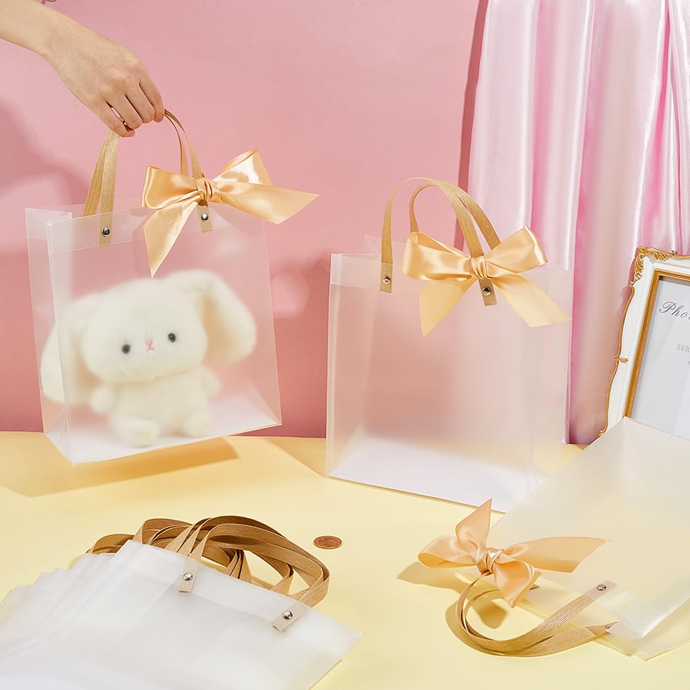 BENECREAT Sacs Cadeau Transparents 20x15x10 cm 12 Pcs