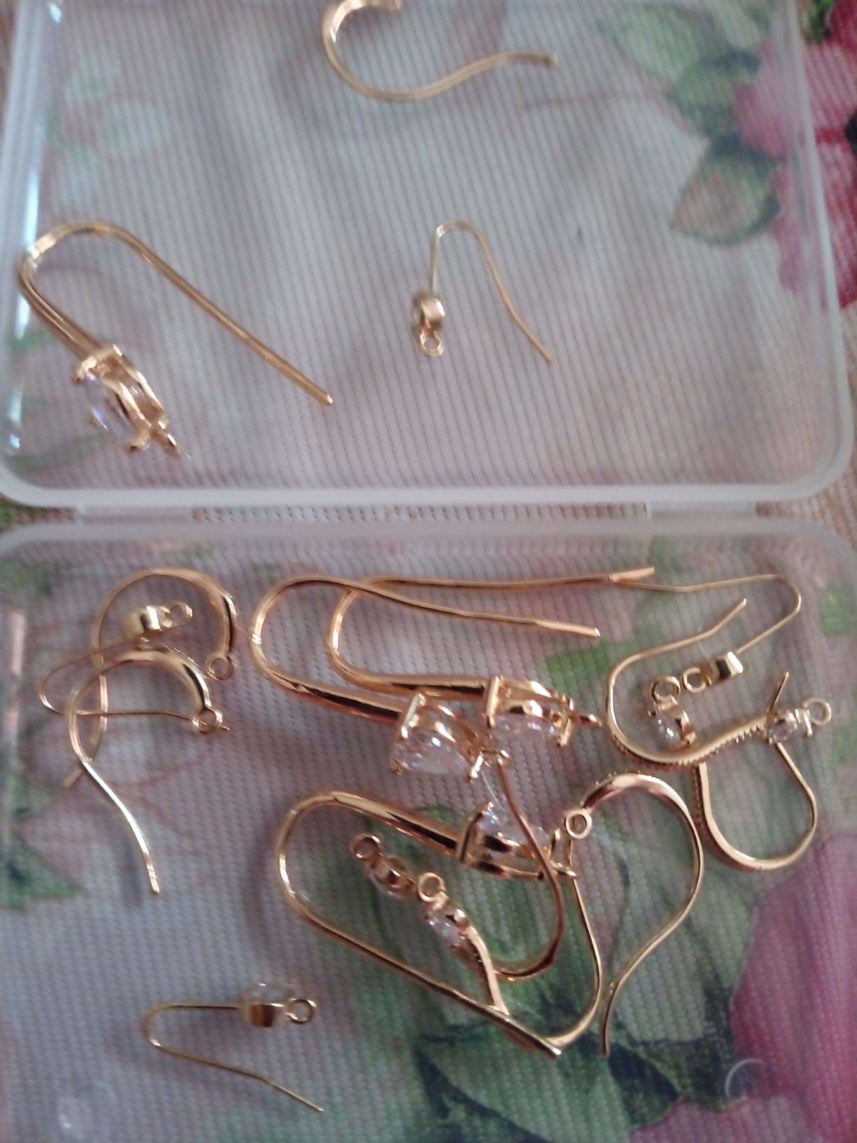 BENECREAT Crochets Boucles d'Oreilles Plaqué Or 18K 16 pcs