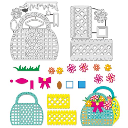 BENECREAT Panier Jelly Tote matrice de découpe 3D lot de 2