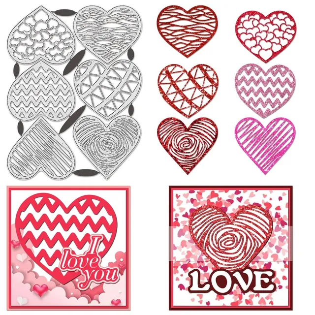 BENECREAT dies cœurs amour 215x167 mm scrapbooking