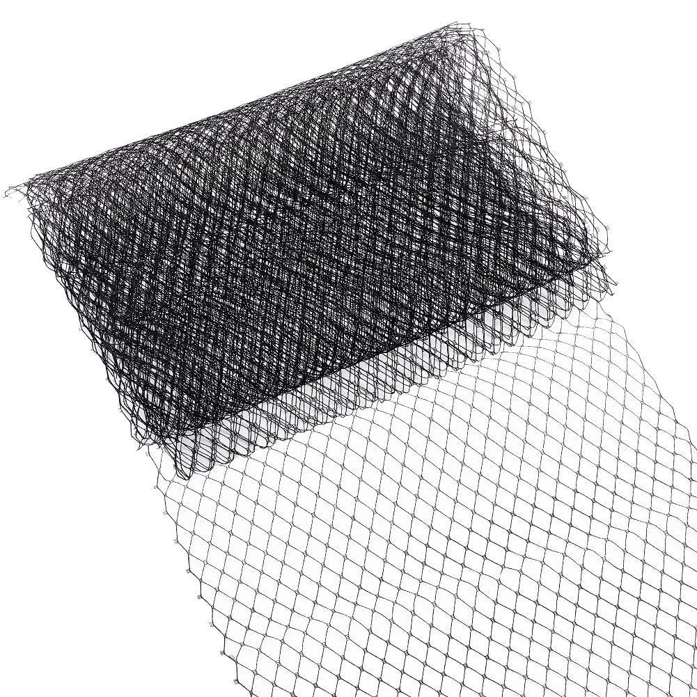 BENECREAT 3x0,25 m Tulle Filet Nylon Noir Mariage