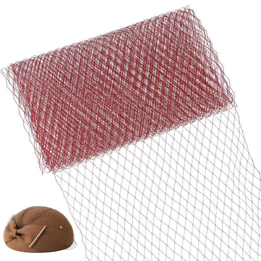BENECREAT Tissu Maillé Voile Nylon 3mx25cm Perle Rose