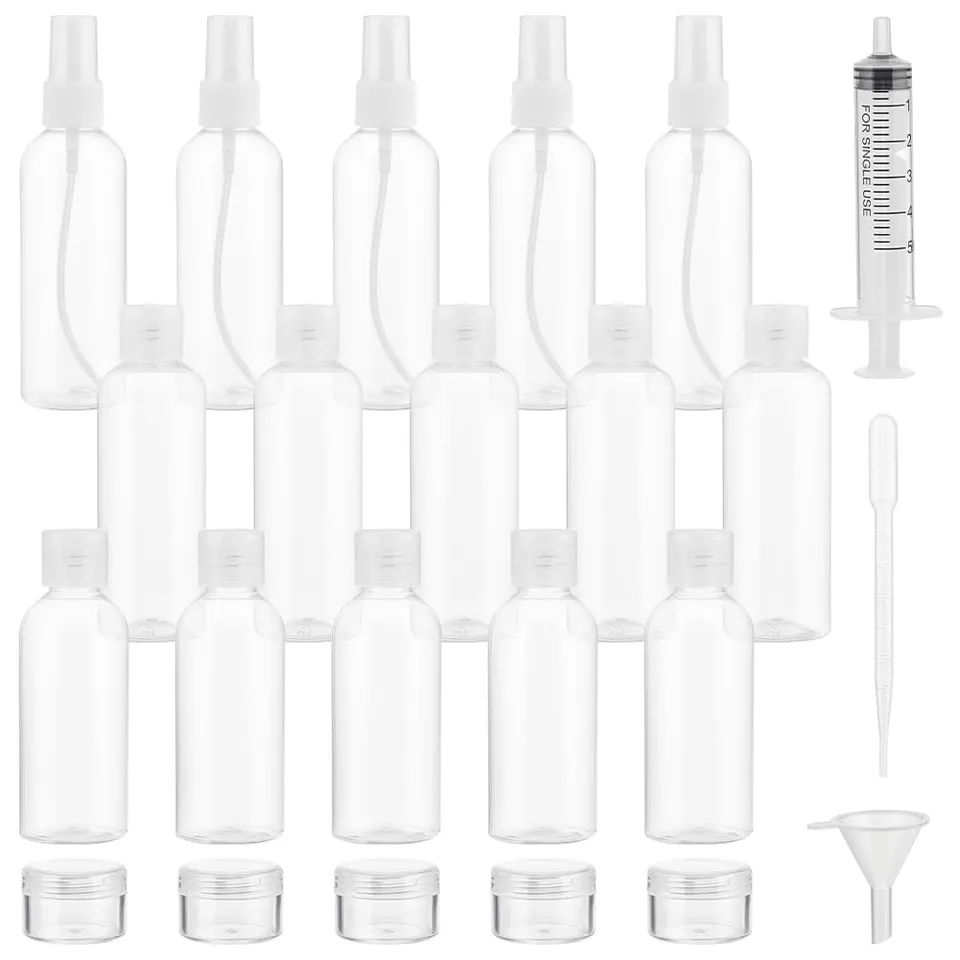 BENECREAT flacons voyage PET transparent 80 100ml 20pcs