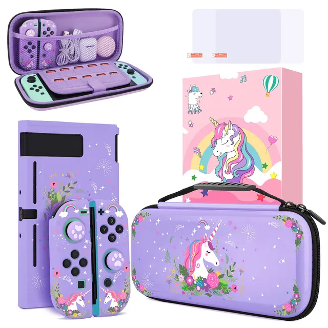JYPS Licorne Violette Housse Switch Rigide + Coque