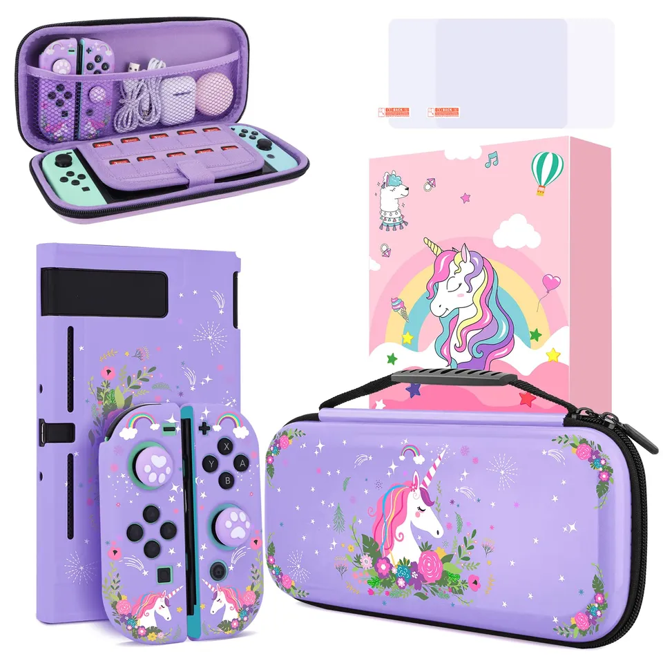 JYPS Licorne Violette Housse Switch Rigide + Coque
