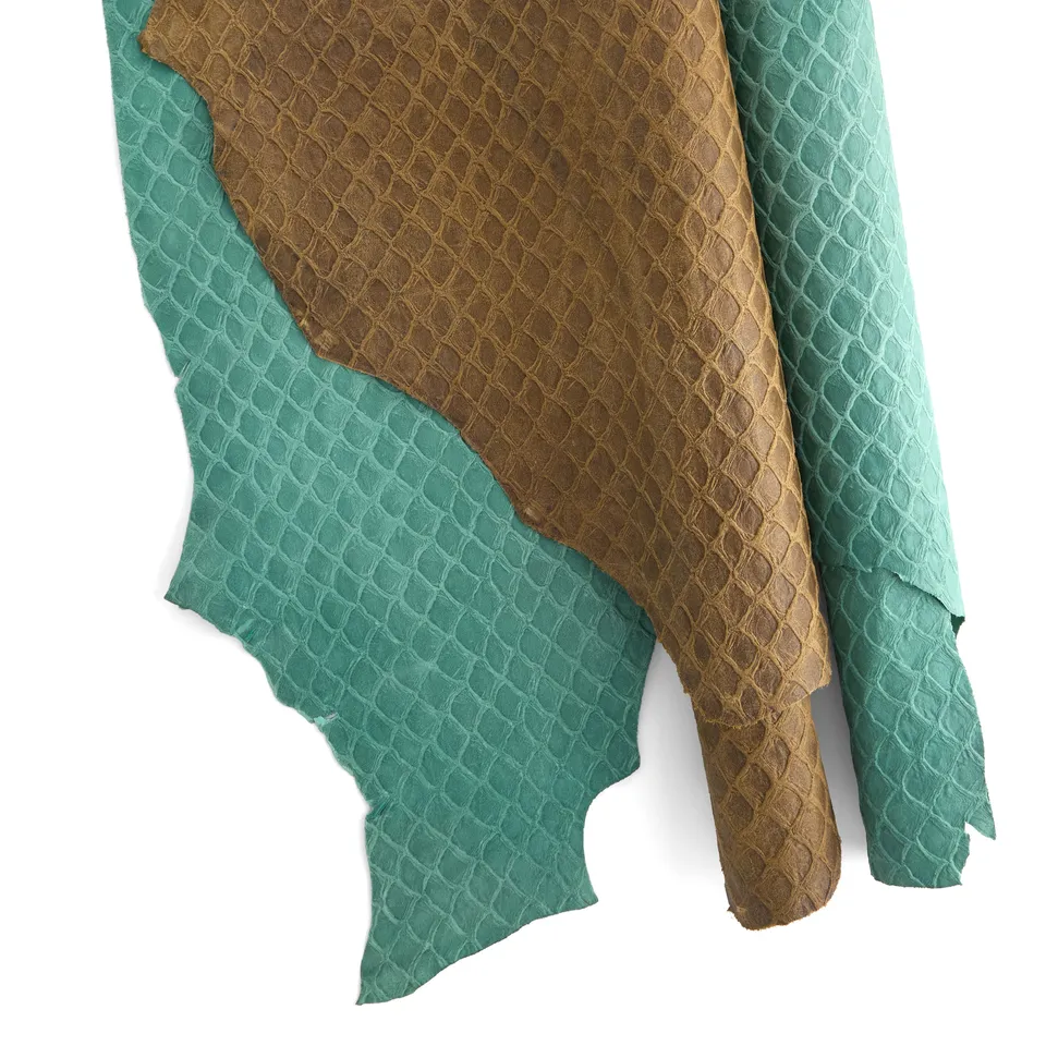 Tandy Leather Écailles double épaule cuir olive