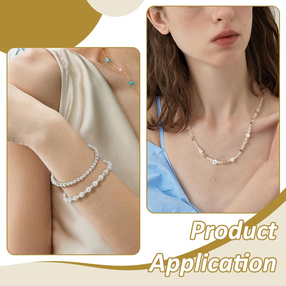 BENECREAT Perles intercalaires laiton argent 925 283pcs