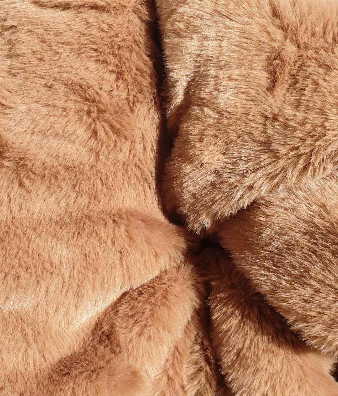 BENECREAT tissu fausse fourrure pérou 1,66m beige