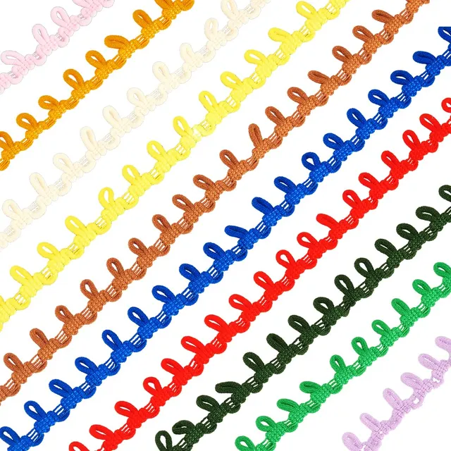 Benecreat Galon Tressé Boutonnière Nylon 20m 10 Coul