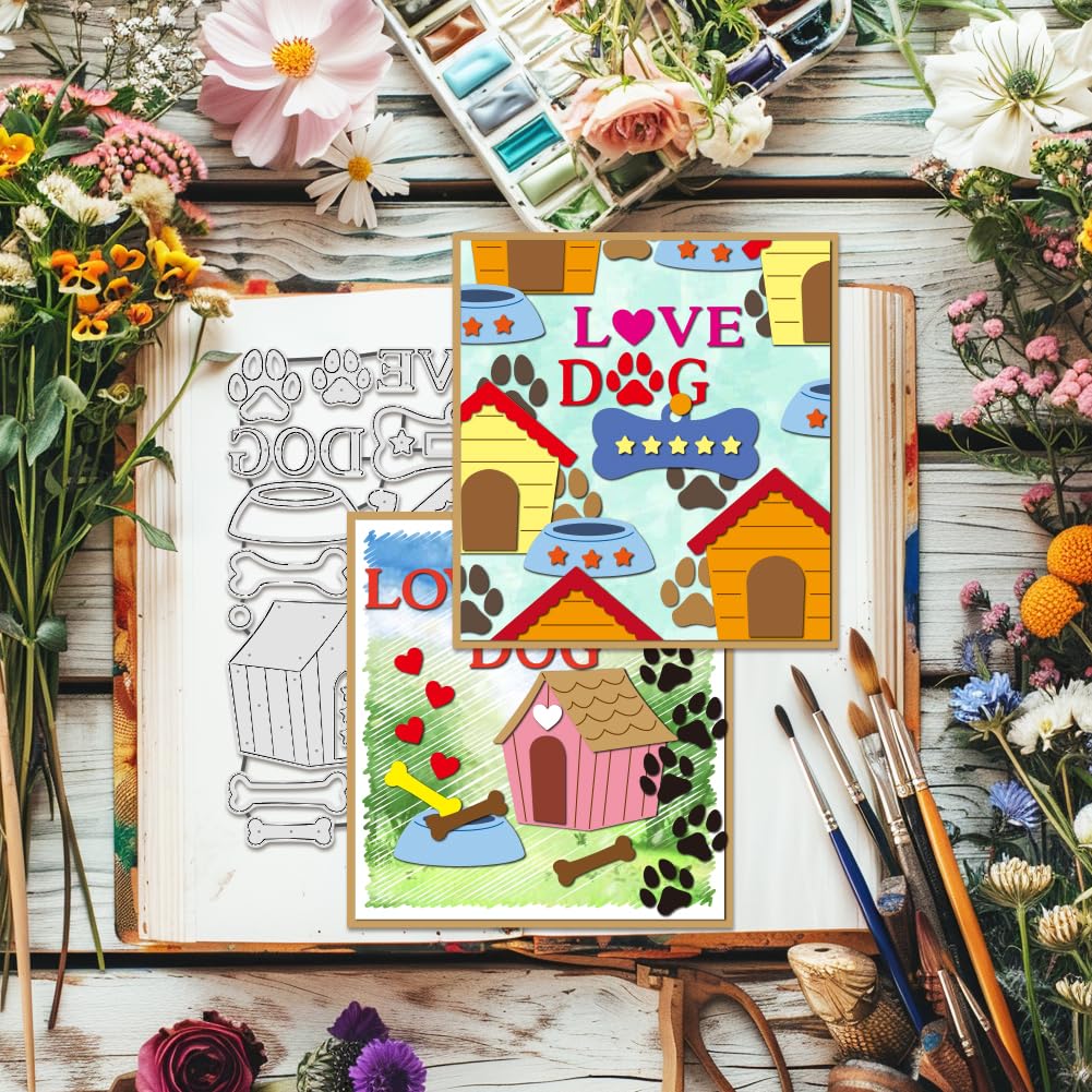 BENECREAT LOVE DOG matrices découpe métal chien 11x18 cm