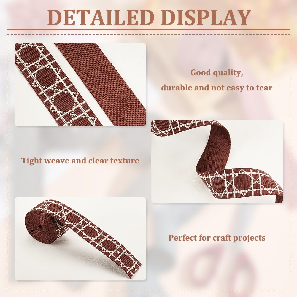 BENECREAT ruban jacquard losange 38mm 4 rouleaux couture