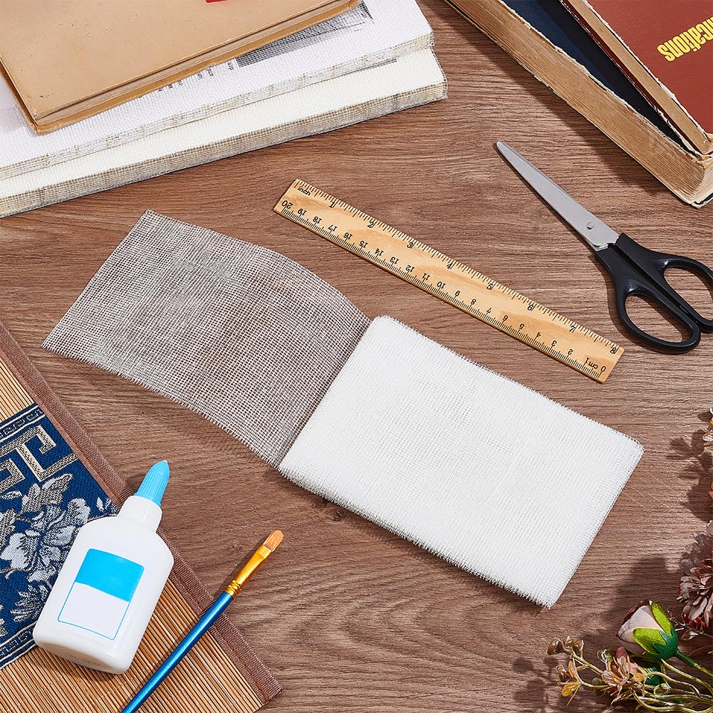 BENECREAT Toile Reliure Coton Blanc 5 m x 10 cm