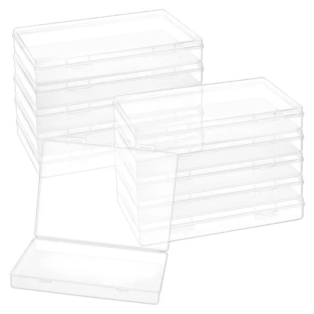 BENECREAT boîte plastique transparente 22,5cm lot 12 rigide