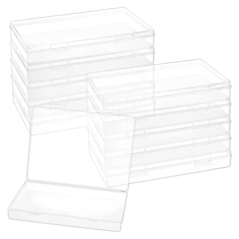 BENECREAT boîte plastique transparente 22,5cm lot 12 rigide