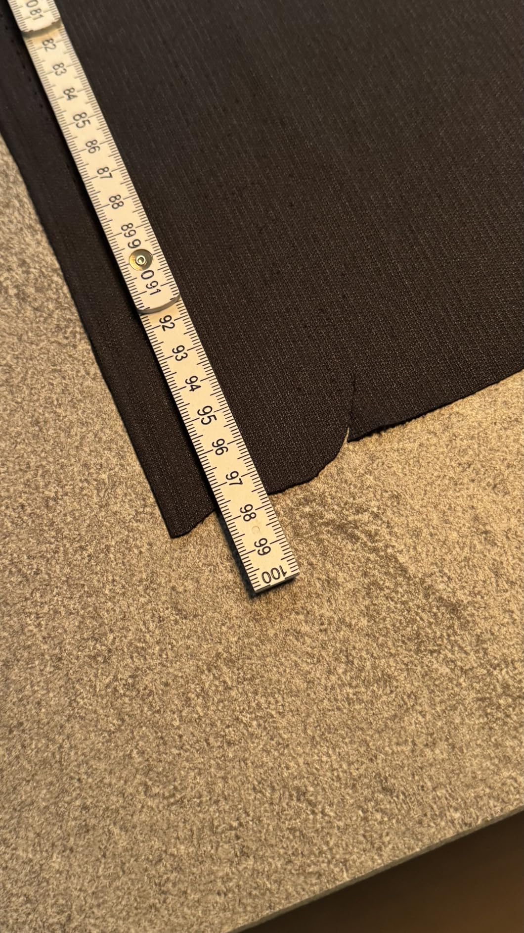 BENECREAT Tissu Velours Côtelé Noir 1x1.5m 11 Raies