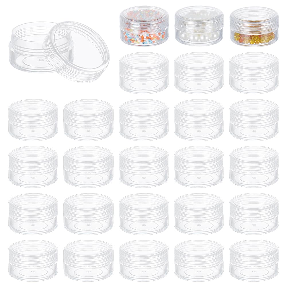 BENECREAT pots cosmétiques vides 25 ml x16 transparent à vis