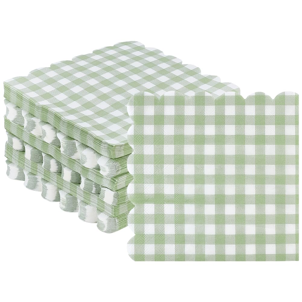 BENECREAT serviettes papier 150pcs bleu ciel carreaux