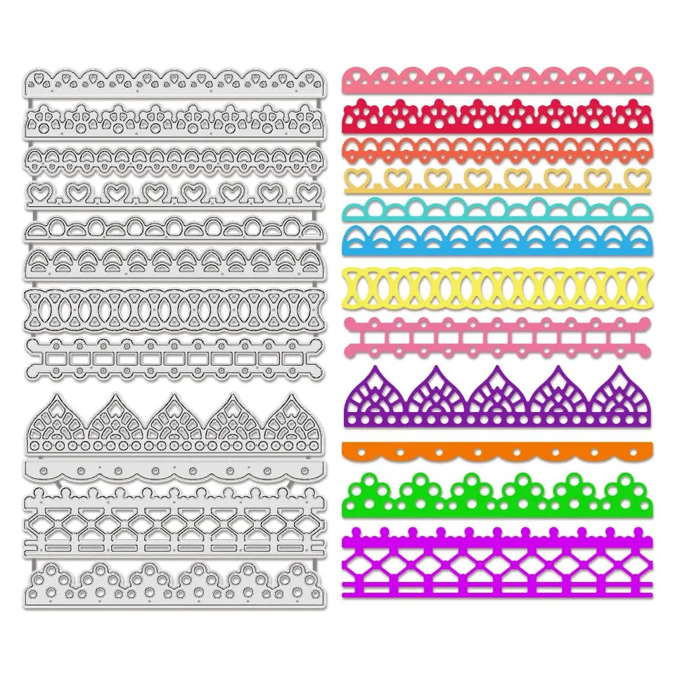 BENECREAT Dies Découpe Dentelle Bordure 2 Pcs