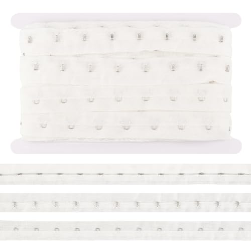 BENECREAT Ruban Crochet Œillet Coton Blanc 5,7m 25mm