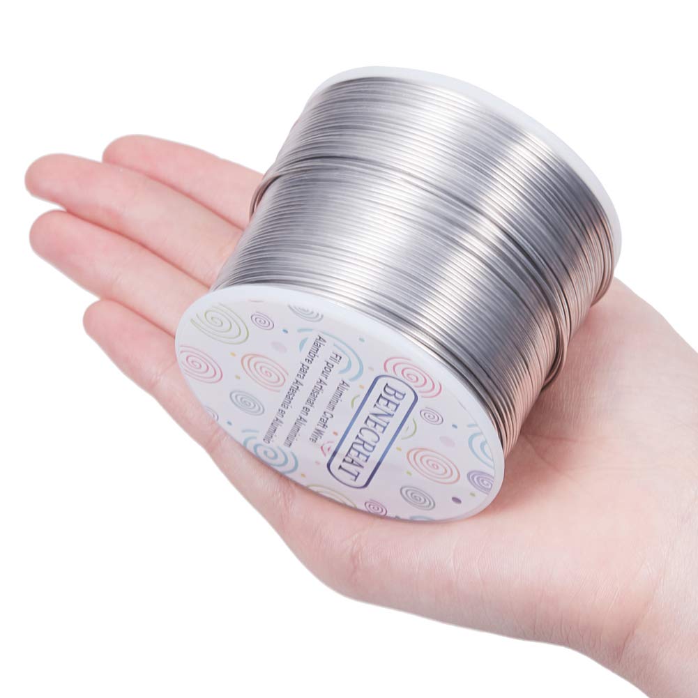 Benecreat Fil Aluminium Bijoux 1 mm 150 m Couleur