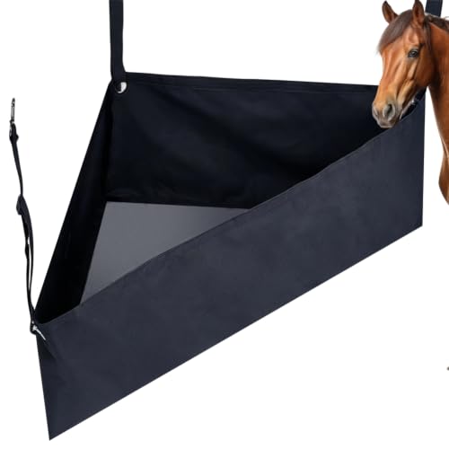 BENECREAT sacs à foin angle cheval toile noire lot 2