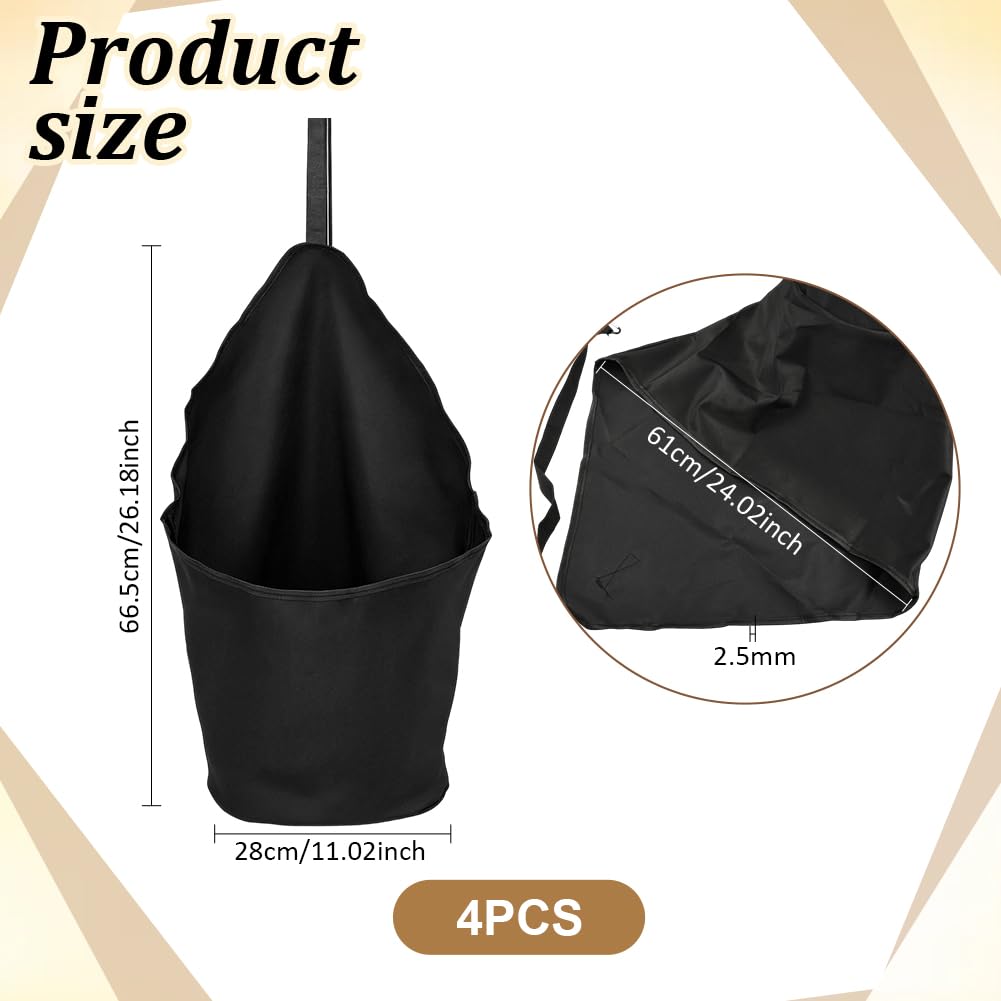 BENECREAT sac nourriture cheval nylon noir 4 pcs